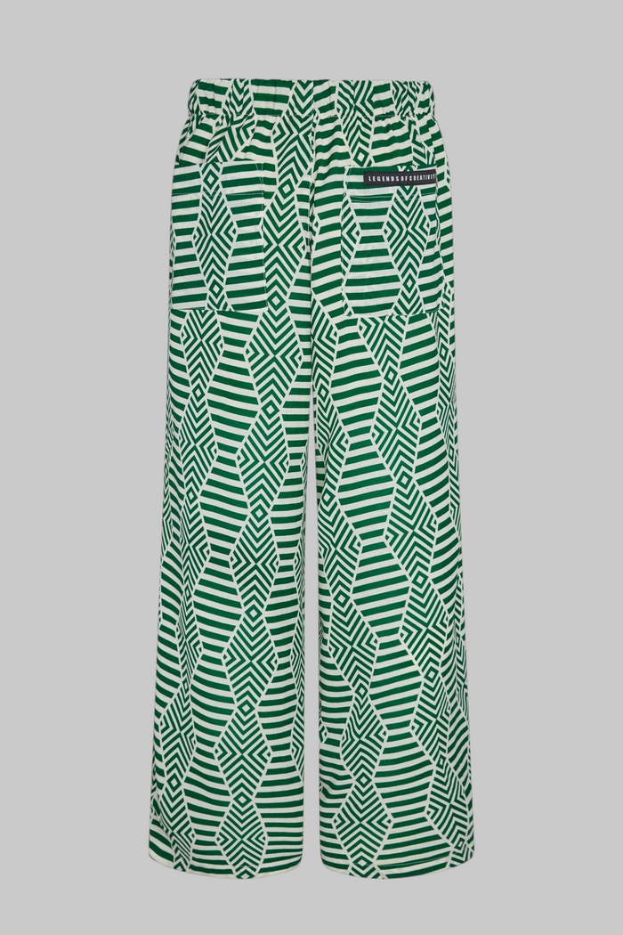 Bowie Printed Linen Baggy Pants - Legends of Creativity