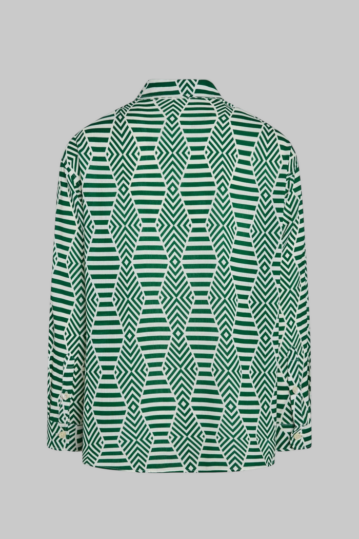 Franklin Printed Linen Long Sleeve Shirt - Legends of Creativity