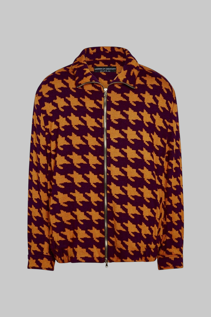 Hendrix Knit Jacquard Funnel Neck Jacket - Legends of Creativity