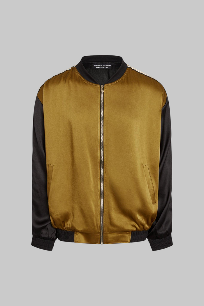 Presley Two-Tone Silk Bomber Jacket - Legends of Creativity